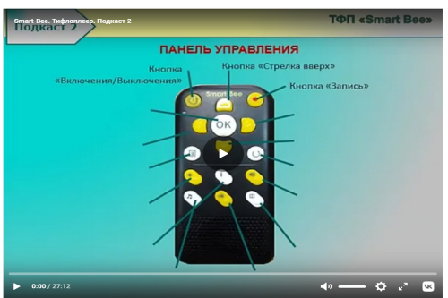 Вышла вторая часть подкаста по тифлоплееру «Smart-Bee»